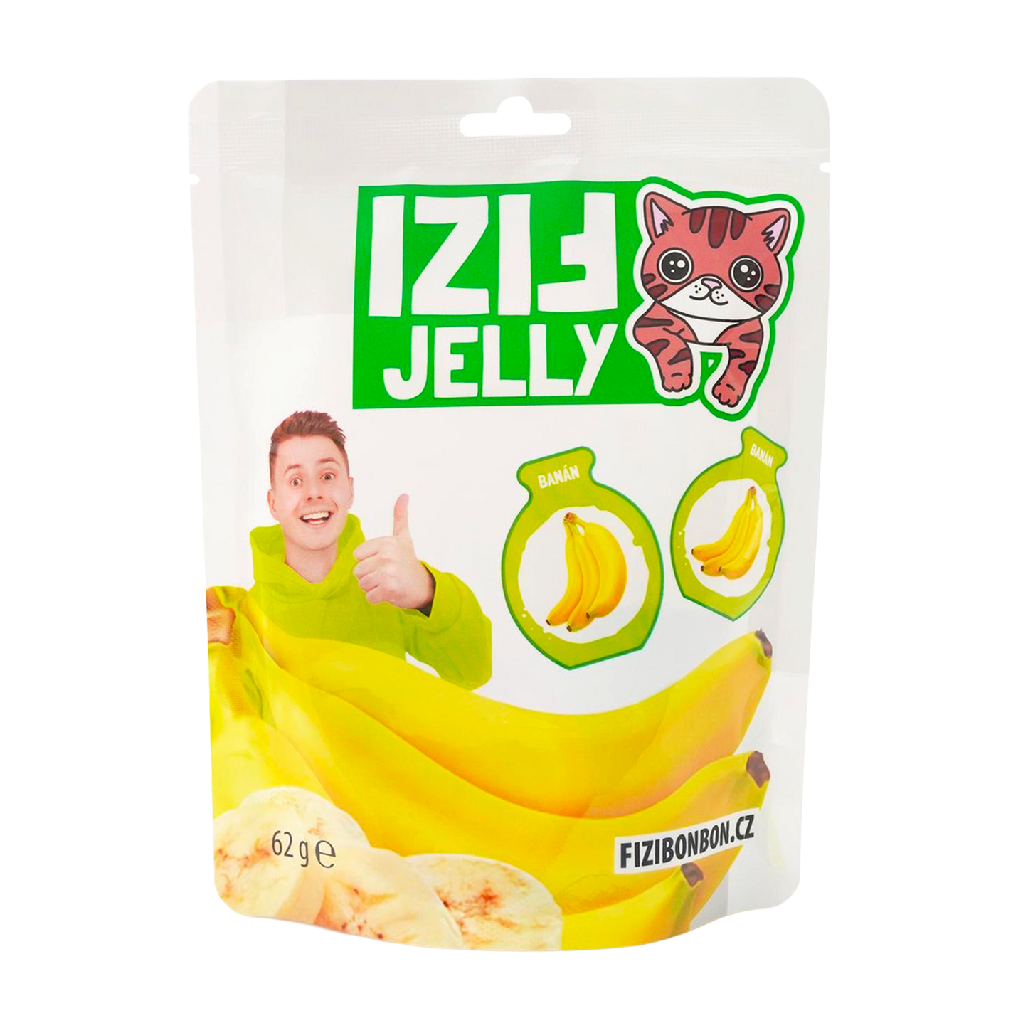 FIZIho JELLY ŽELÉ - Banán 62g 5 ks