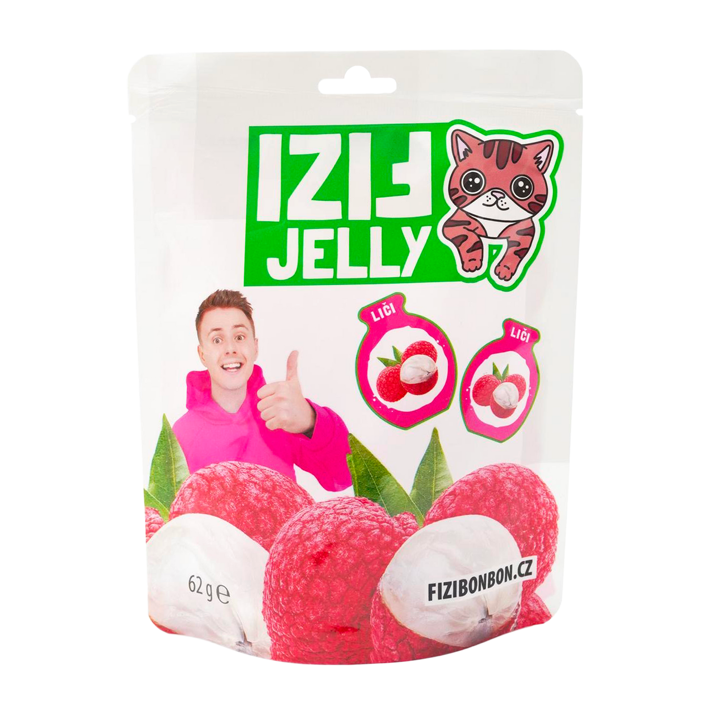 FIZIho JELLY ŽELÉ - Liči 62g 5 ks