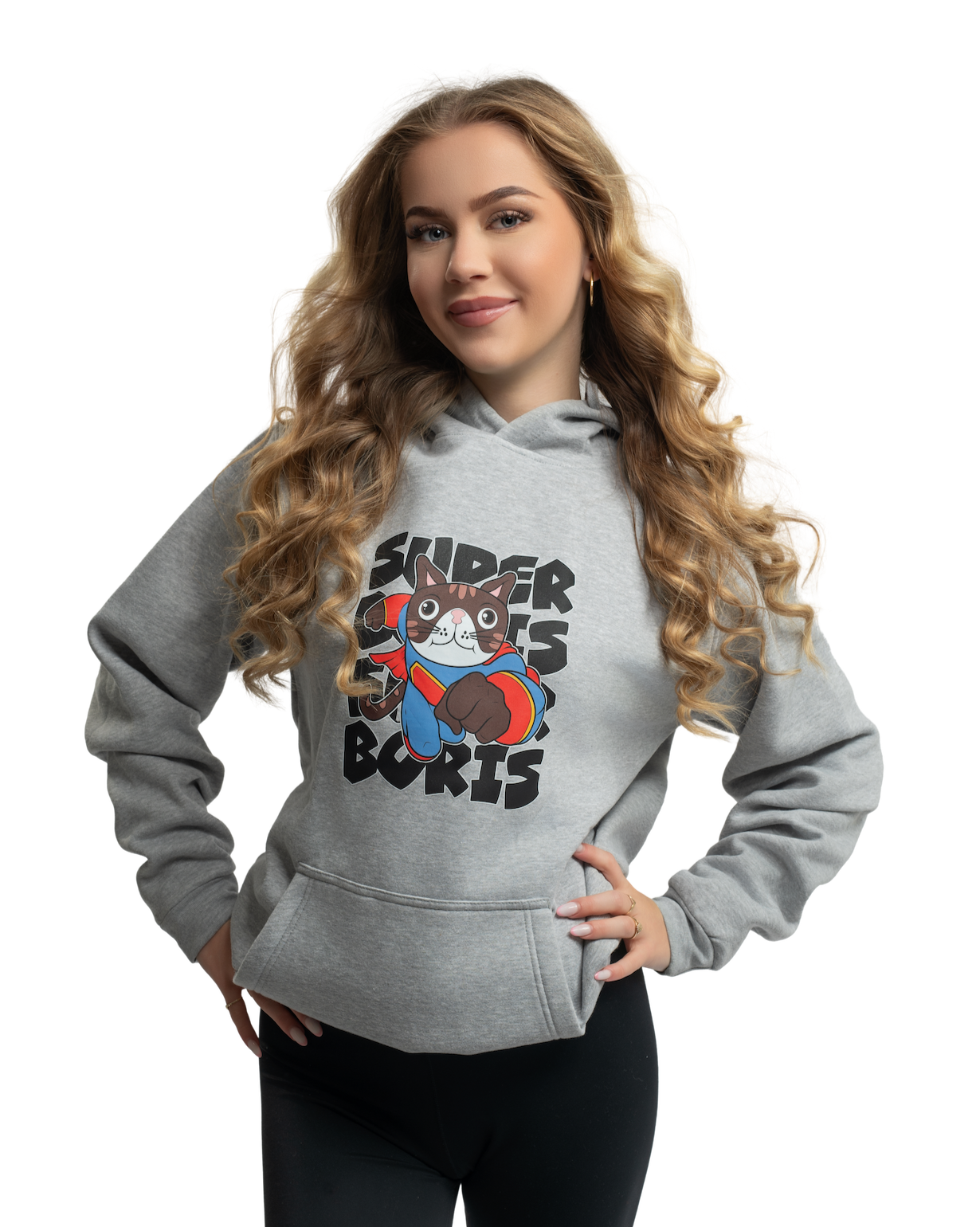 Mikina SUPER BORIS - šedá