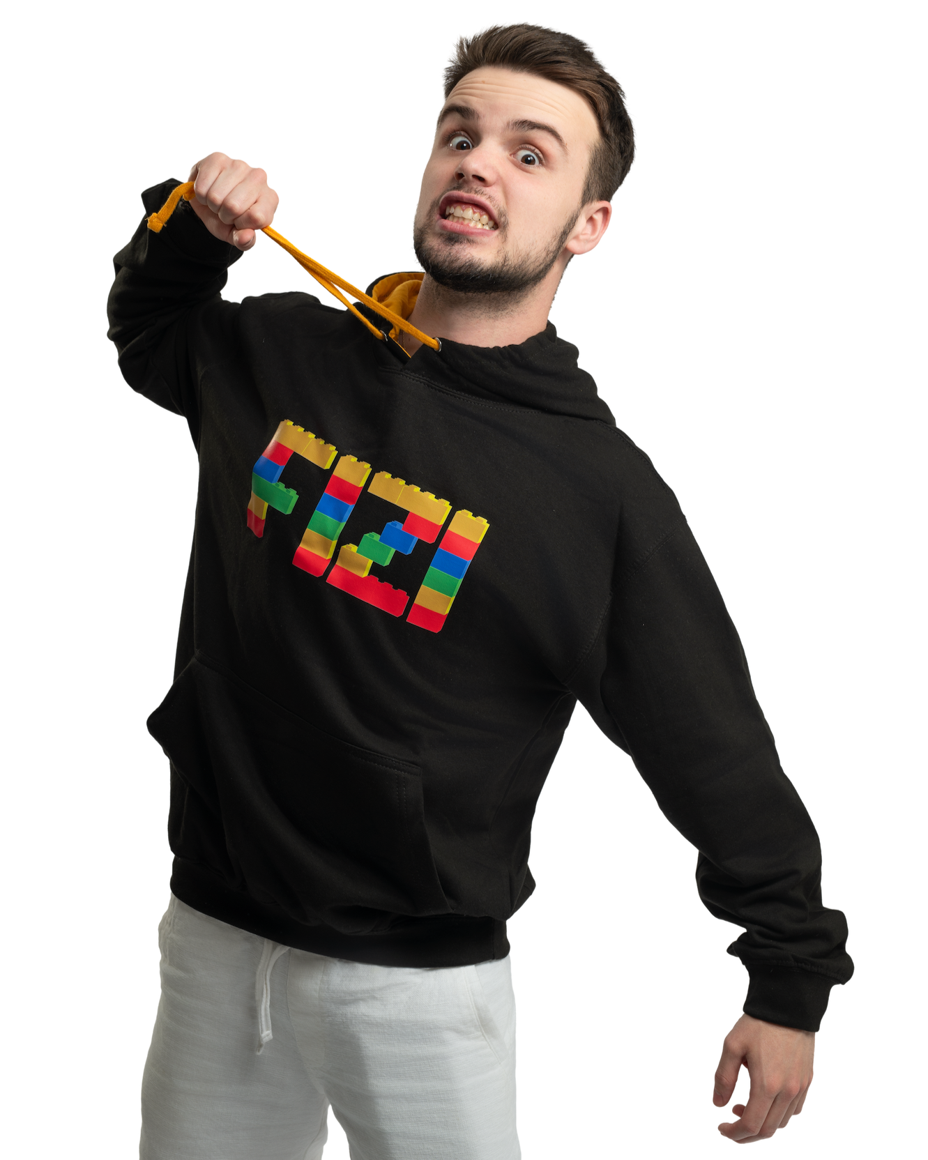 Mikina FIZI z kostek - černá