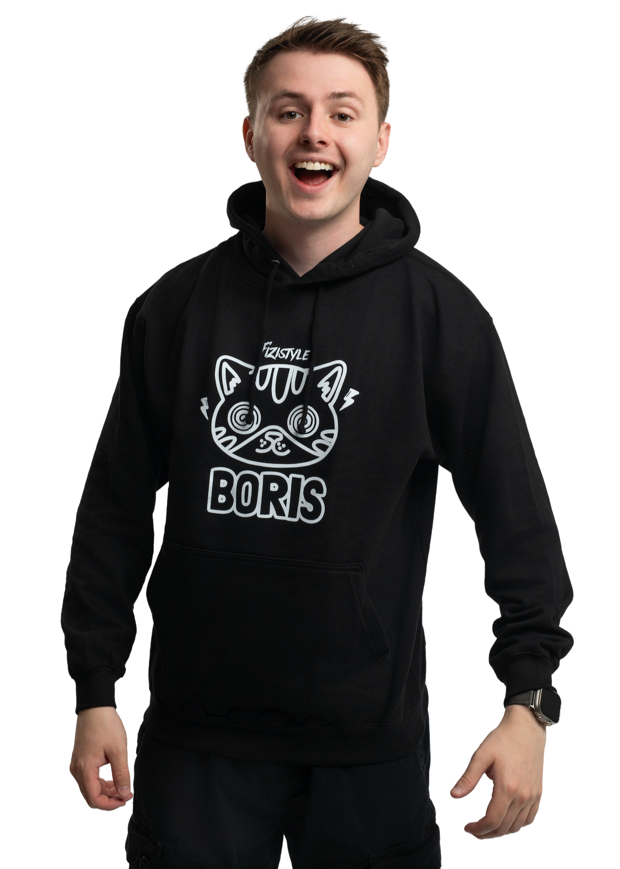 Mikina Svítící KOCOUREK BORIS - černá