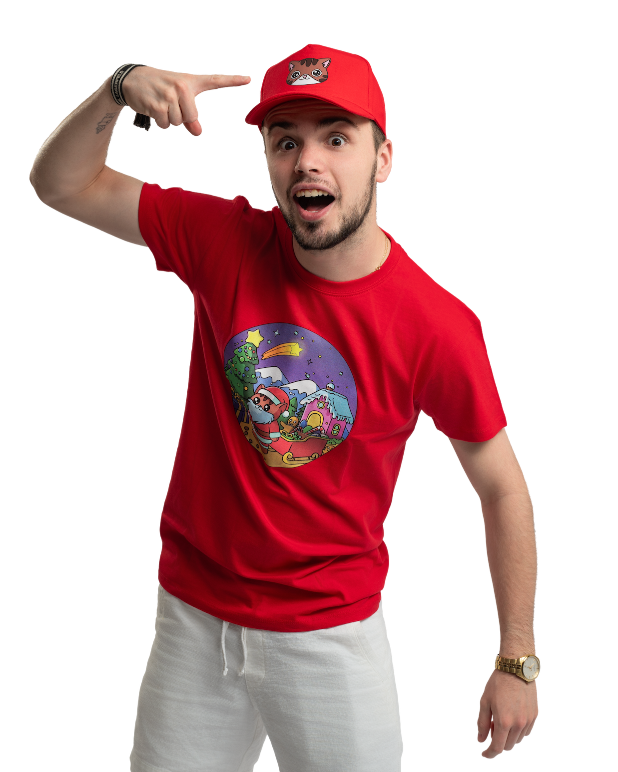 Kšiltovka kocour BORIS - červená