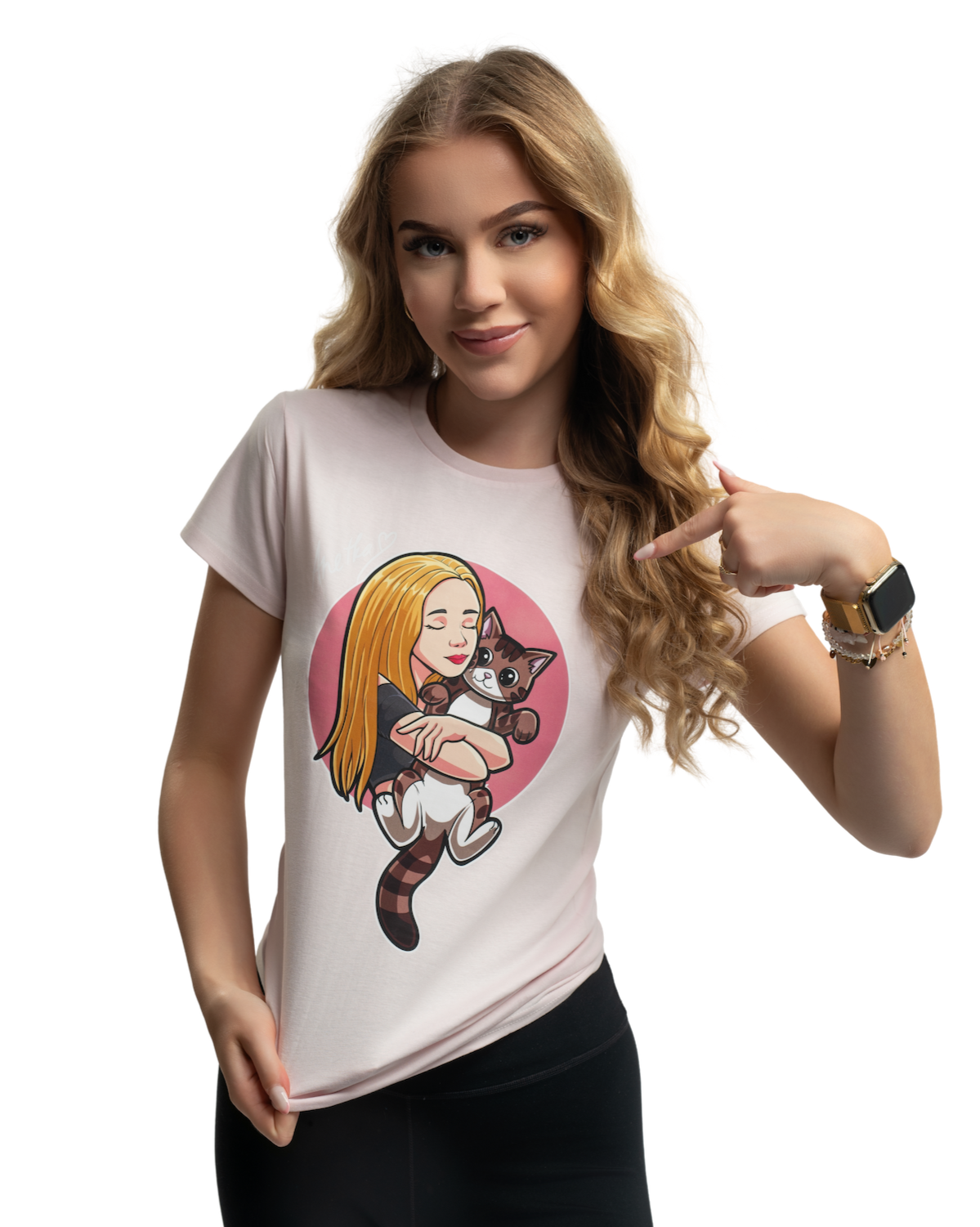 Tričko Anetka a kocourek Boris - růžová