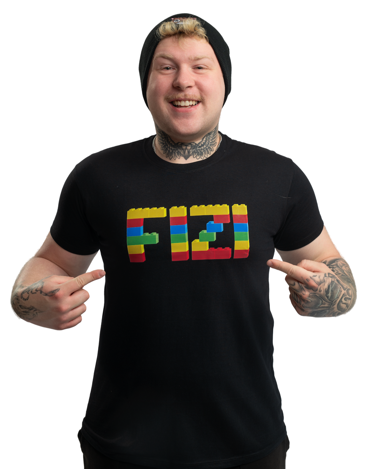 Tričko FIZI z kostek - černá