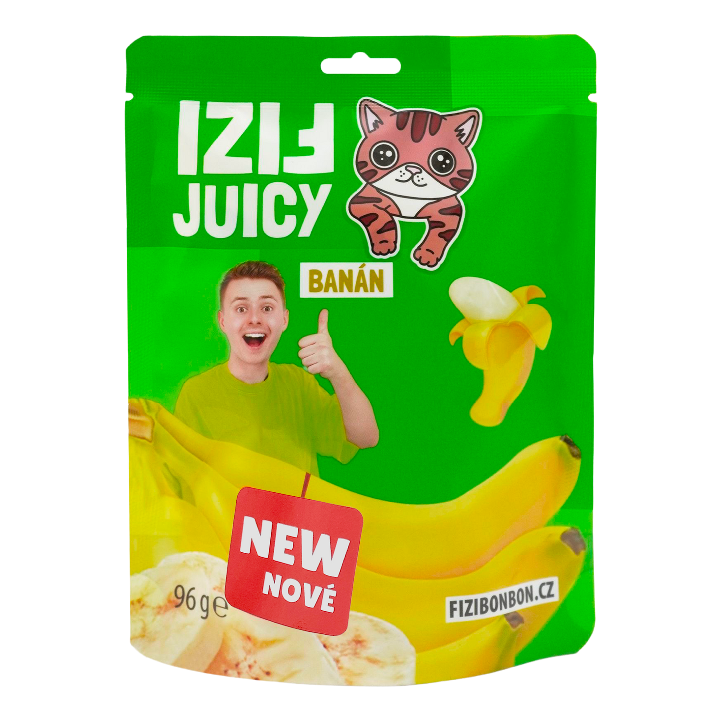 FIZIho JUICY BONBÓNY - Banán 96g 5 ks