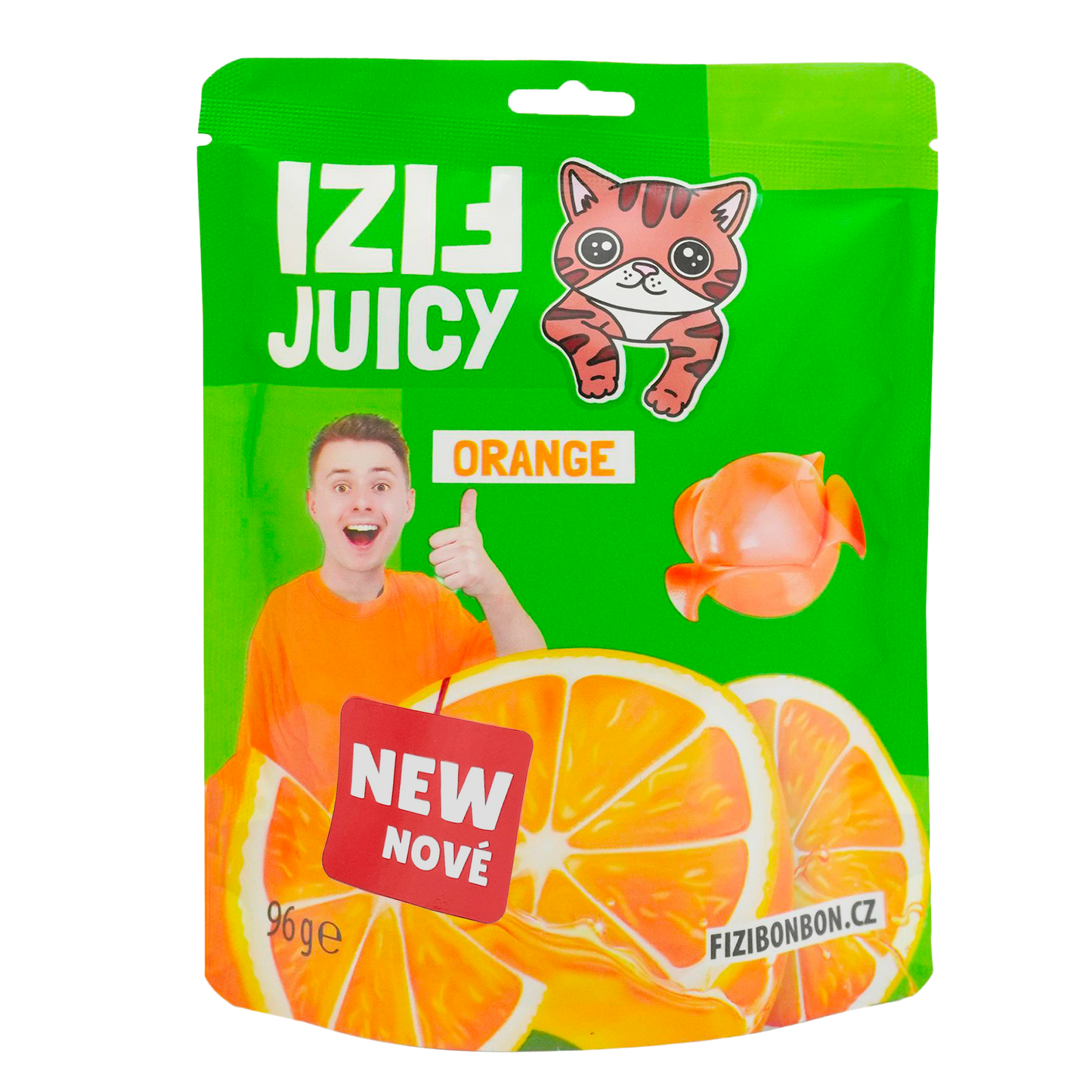 FIZIho JUICY BONBÓNY - Orange 96g 5 ks