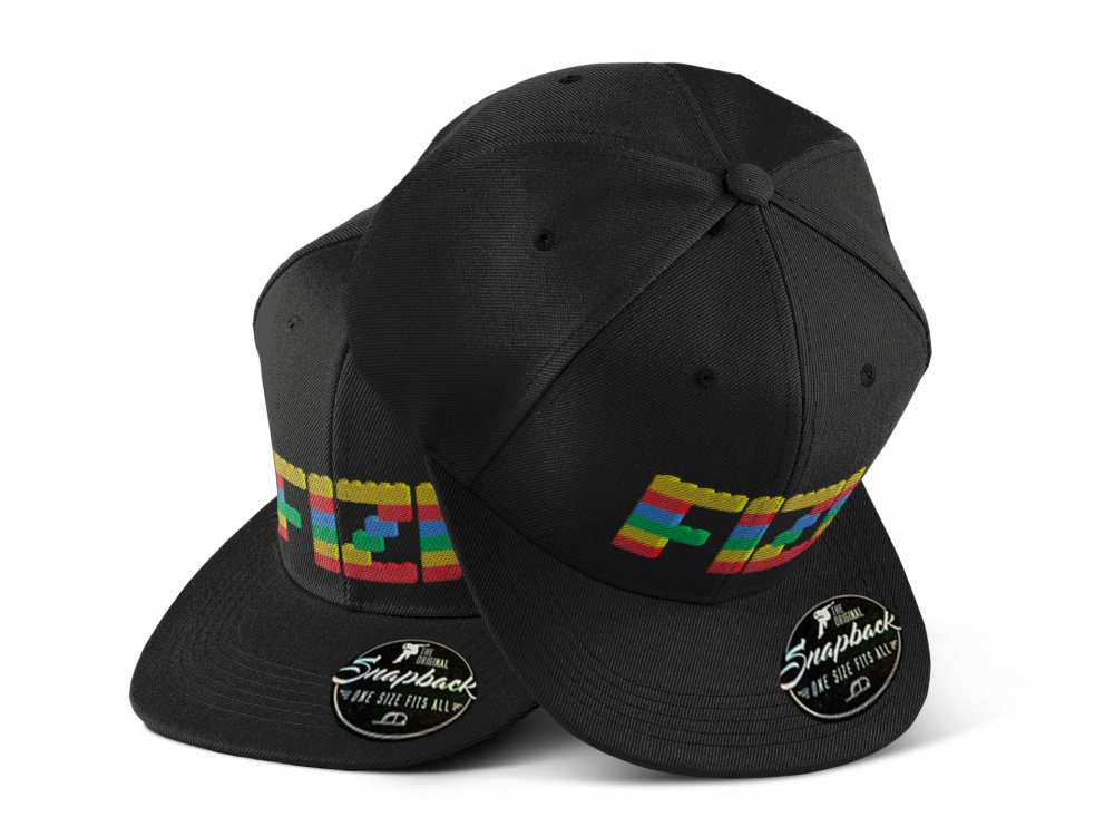 Snapback FIZI z kostek - černá