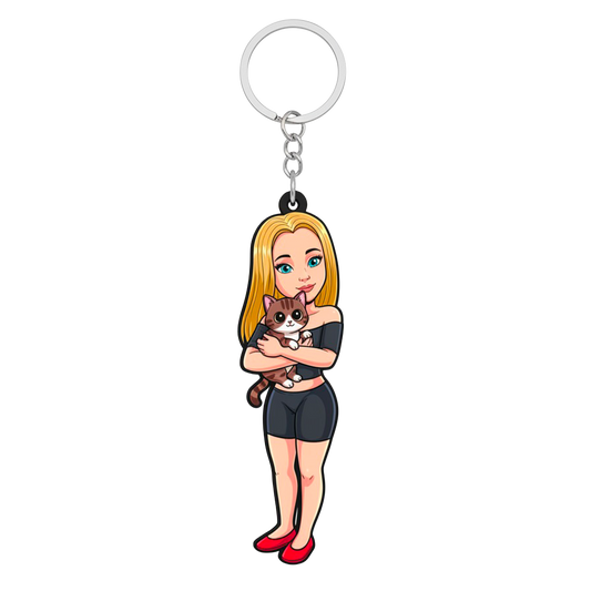 Přívěšek na kliče Anetka postavička - gumový