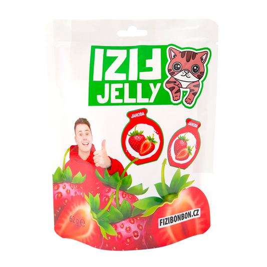 FIZIho JELLY ŽELÉ - Jahoda 62g 5 ks