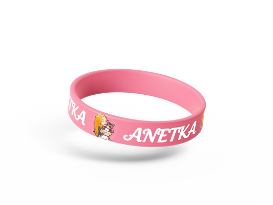 Gumový náramek ANETKA - růžový