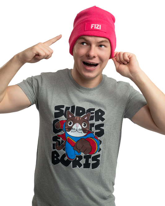 Tričko SUPER BORIS - šedé