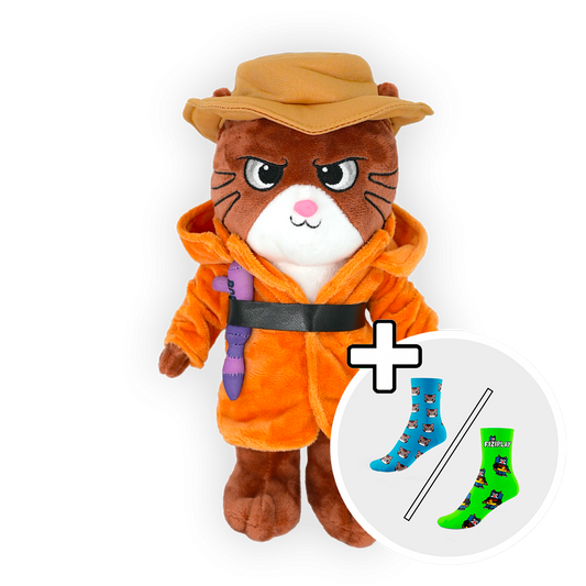 Plyšák Agent Kocourek Boris + Ponožky zdarma