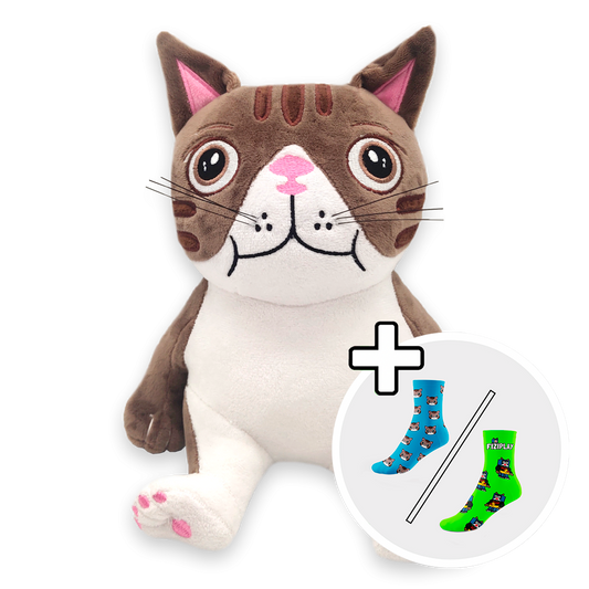Plyšák Kocourek Boris + Ponožky zdarma