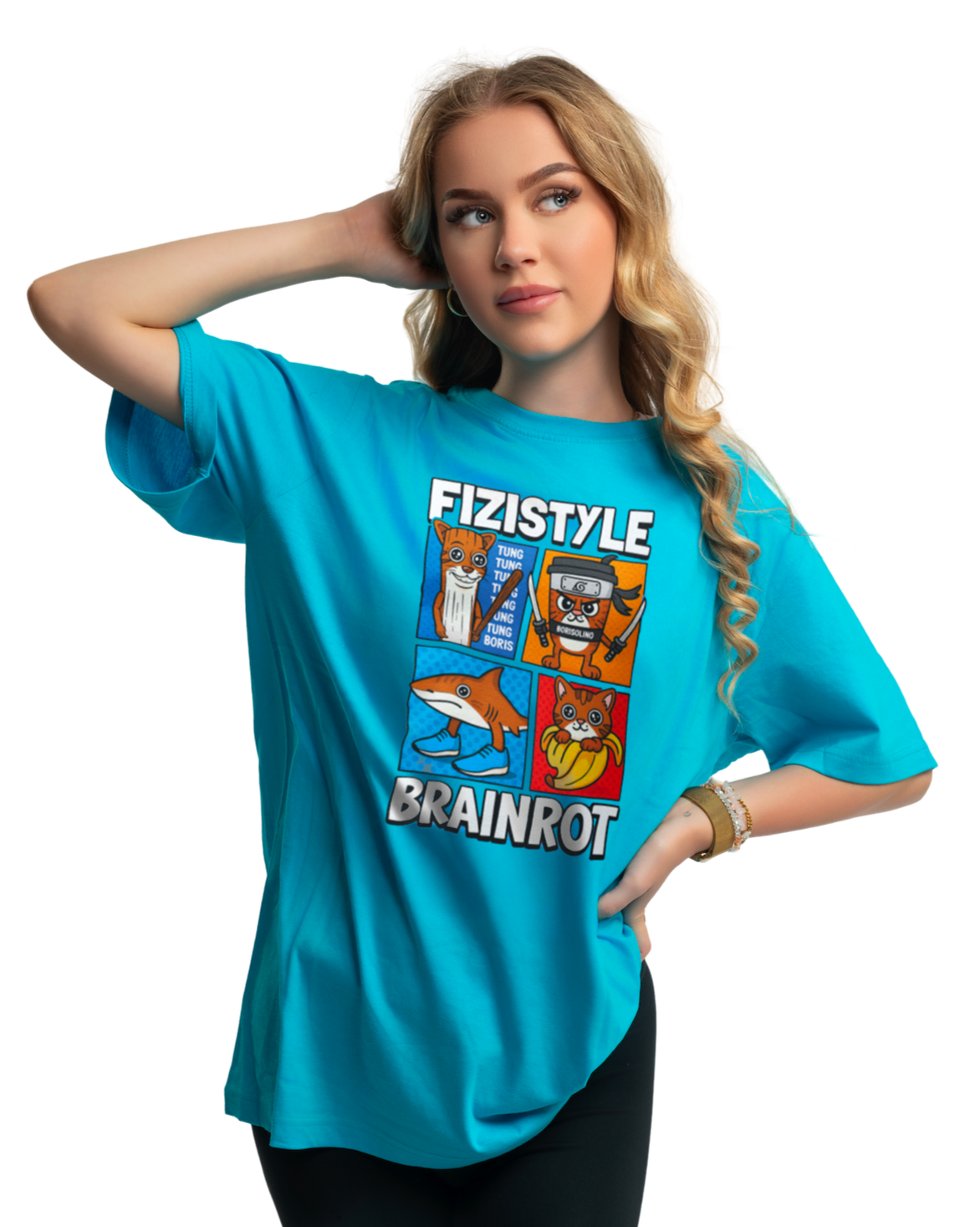 Limitované tričko FIZISTYLE BRAINROT - Modré