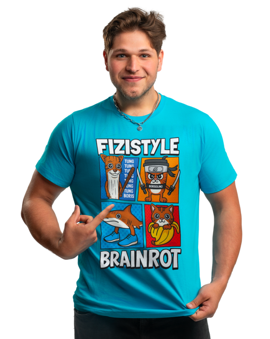 Limitované tričko FIZISTYLE BRAINROT - Modré