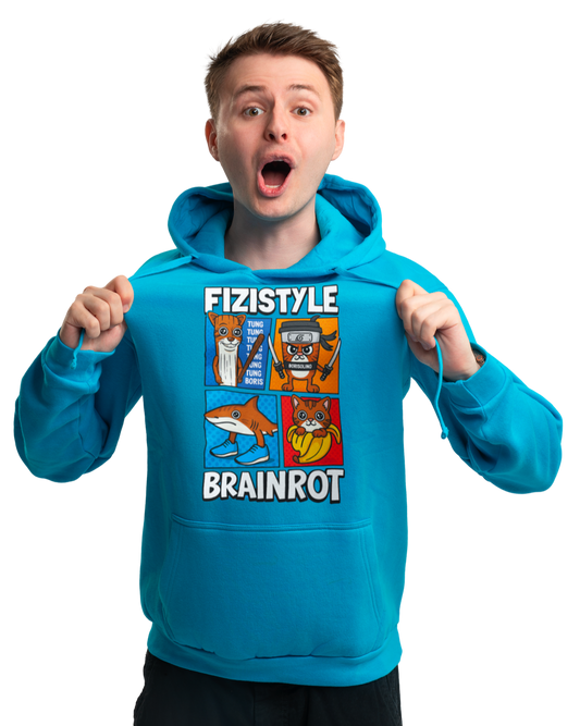 Limitovaná mikina FIZISTYLE BRAINROT - Modrá