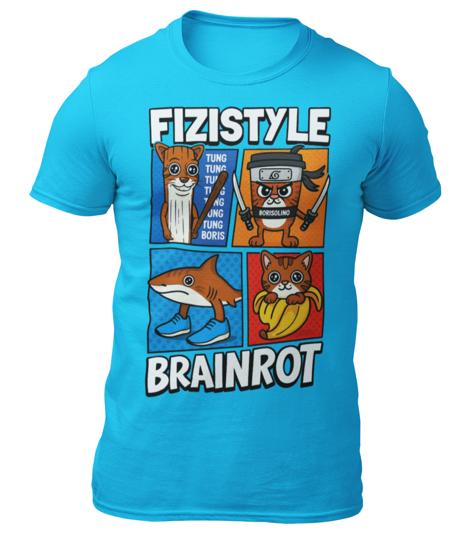 Limitované tričko FIZISTYLE BRAINROT - Modré