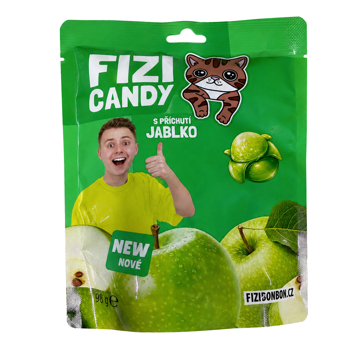FIZIho CANDY BONBÓNY - Jablko 98g 5 ks