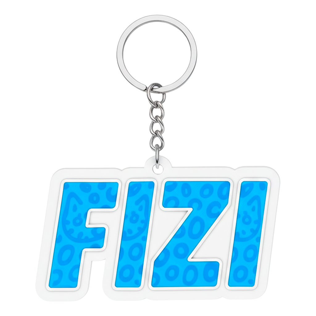 Přívěšek na klíče FIZI modrý - gumový