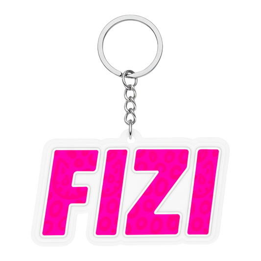 Přívěšek na klíče FIZI růžový - gumový