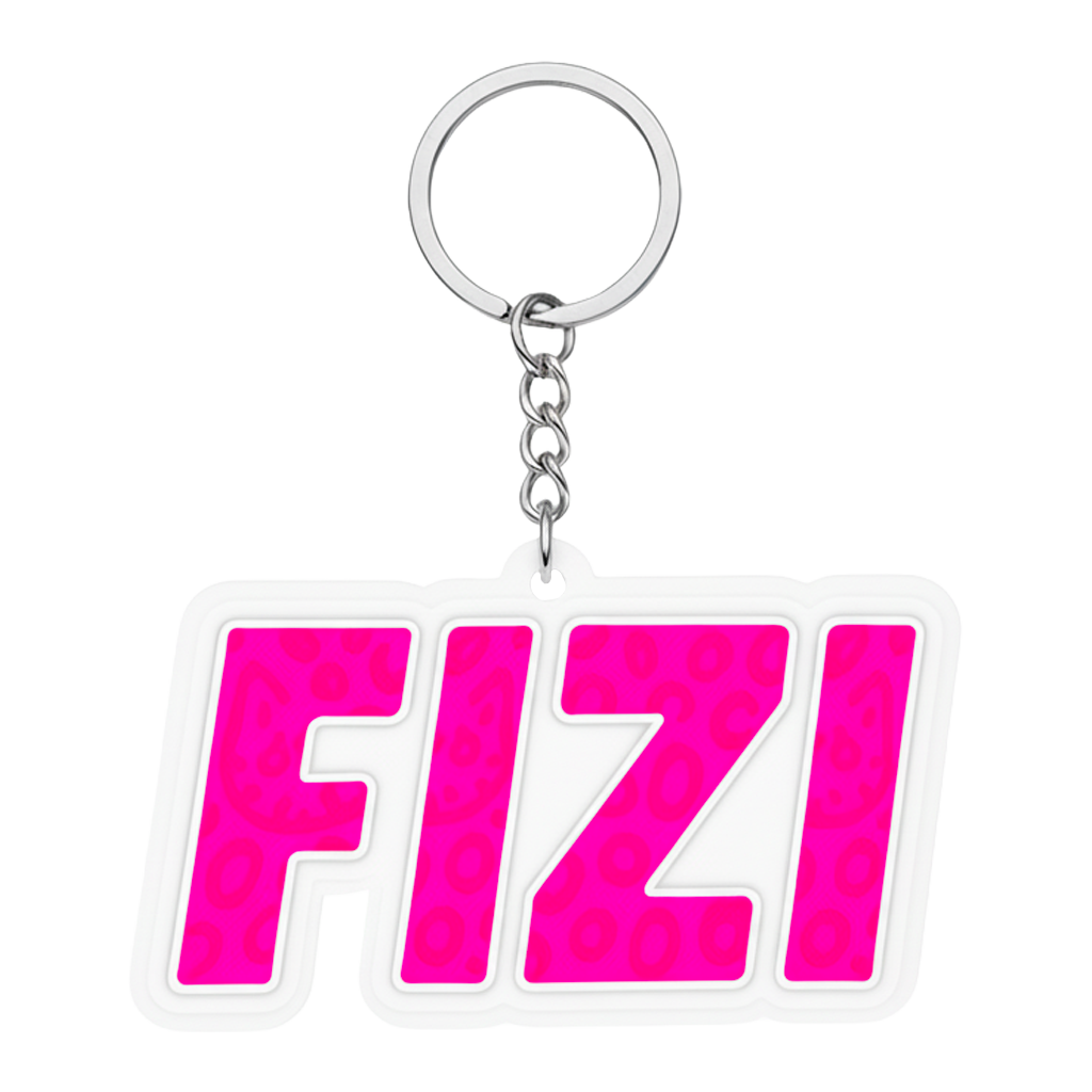 Přívěšek na klíče FIZI růžový - gumový