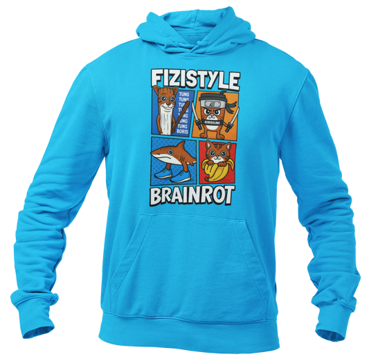 Limitovaná mikina FIZISTYLE BRAINROT - Modrá