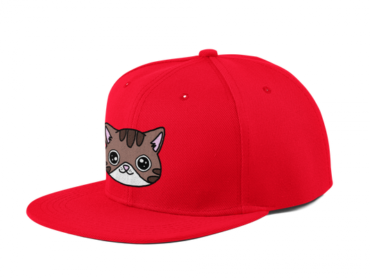 Snapback kocourek Boris - červená