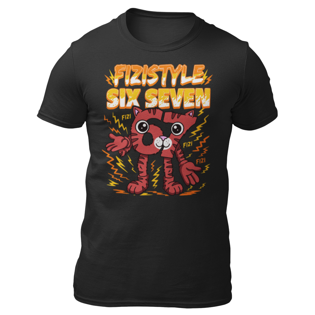 Limitované tričko FIZISTYLE SIX SEVEN - Černé